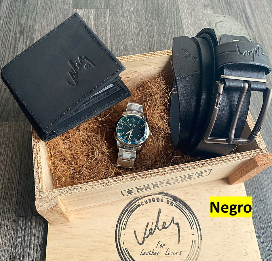 Set Premium Reloj-Cartera-Correa