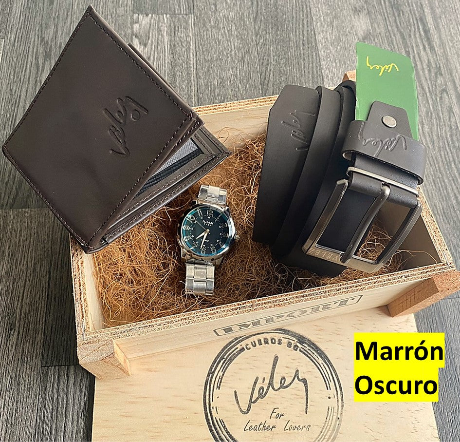 Set Premium Reloj-Cartera-Correa