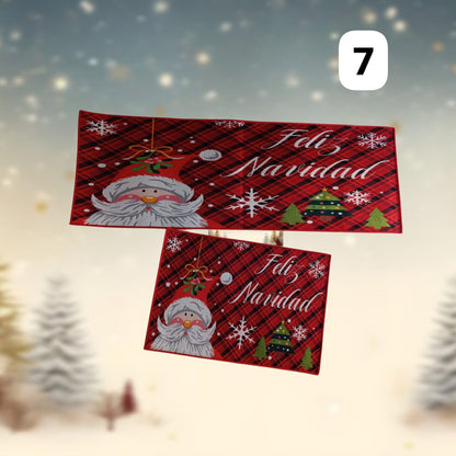 Tapete Cocina Navideño Felpado  Ultra Absorbente + Gratis Tapete Pequeño
