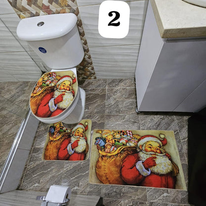 Tapetes Navideños para baño X3