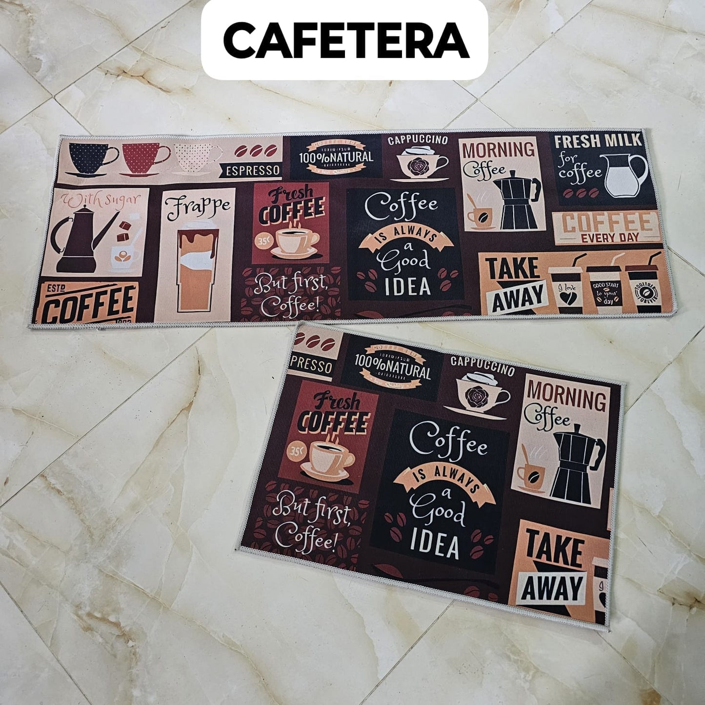 Tapete Cocina Felpa Ultra Absorbente + Gratis Tapete Pequeño