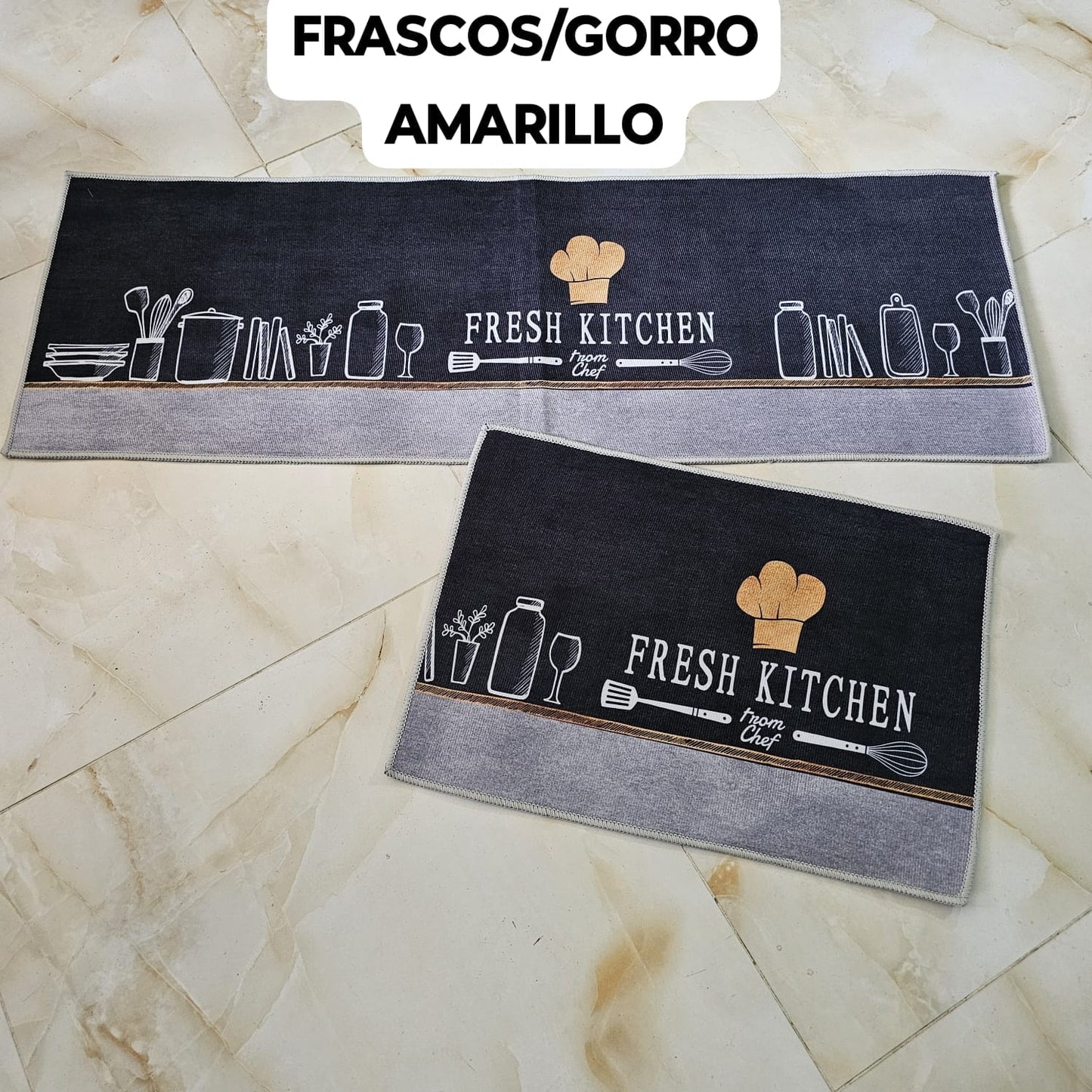 Tapete Cocina Felpa Ultra Absorbente + Gratis Tapete Pequeño