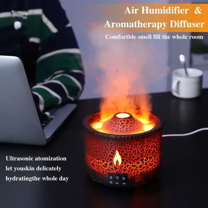 Humidificador De Lujo Volcan Negro🌋🗻
