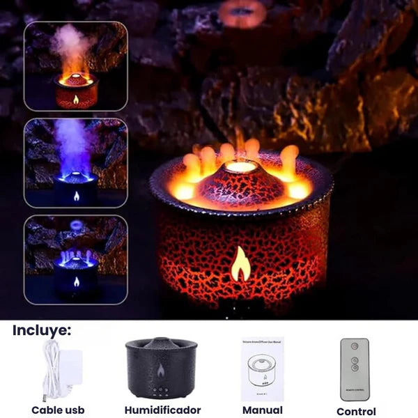 Humidificador De Lujo Volcan Negro🌋🗻