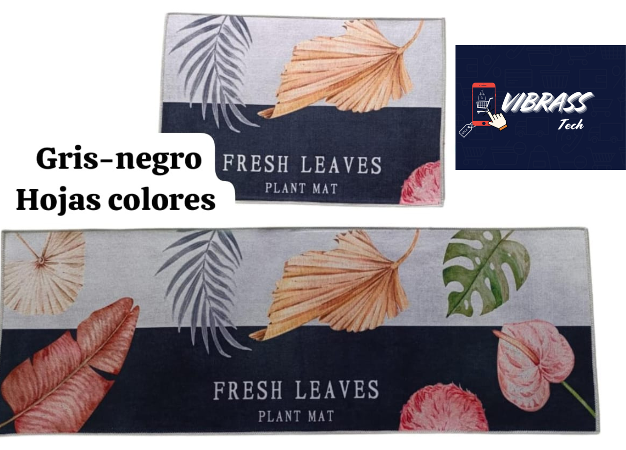 Tapete Cocina Felpa Ultra Absorbente + Gratis Tapete Pequeño