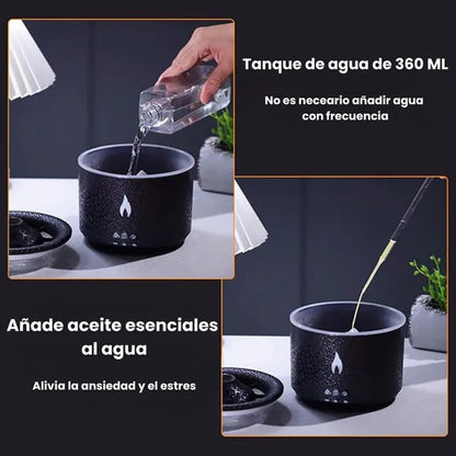 Humidificador De Lujo Volcan Negro🌋🗻