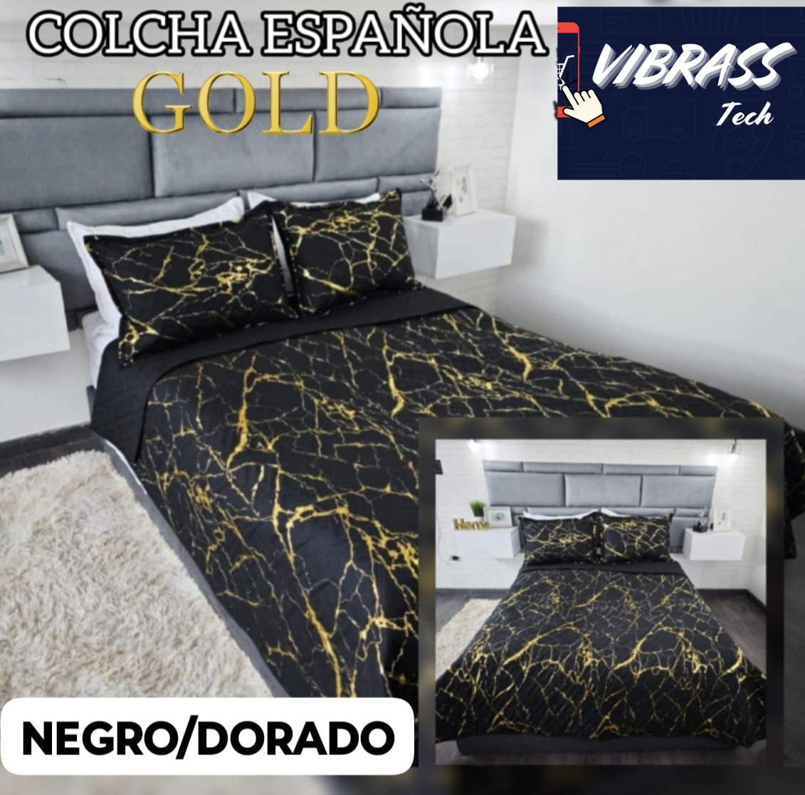 Colcha Española Gold Doble Faz