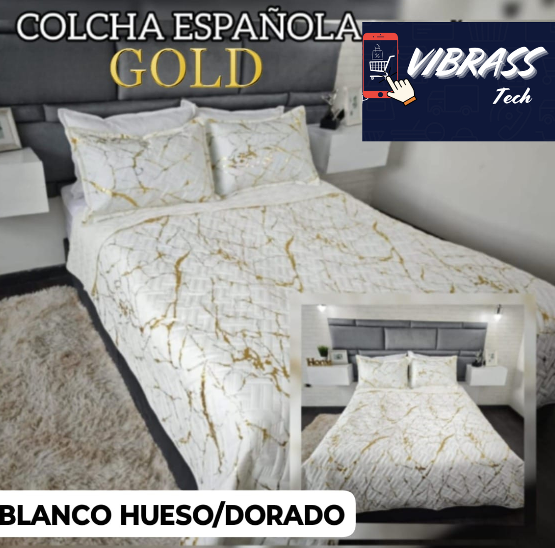 Colcha Española Gold Doble Faz