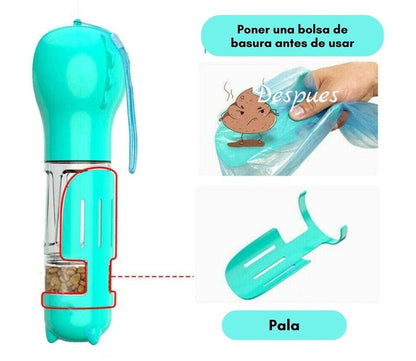WePet ® Botella 4 En 1 Para Mascotas