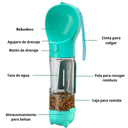 WePet ® Botella 4 En 1 Para Mascotas