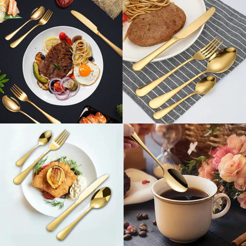 Set De Cubiertos Luxury 24 Piezas En Acero Inoxidable