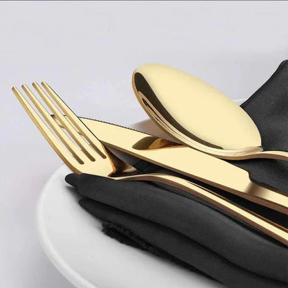 Set De Cubiertos Luxury 24 Piezas En Acero Inoxidable