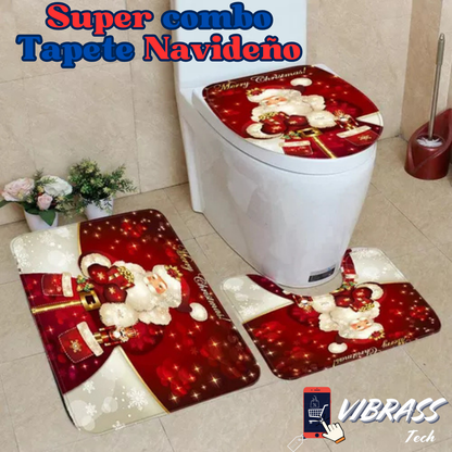 Tapetes Navideños para baño X3