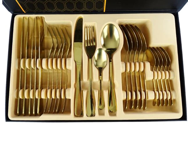 Set De Cubiertos Luxury 24 Piezas En Acero Inoxidable