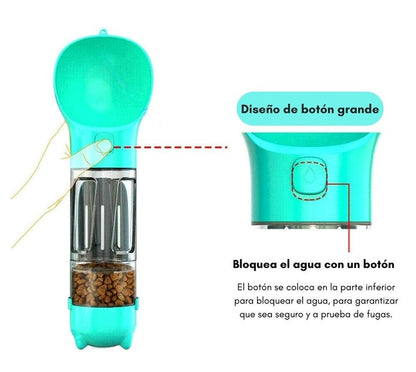 WePet ® Botella 4 En 1 Para Mascotas